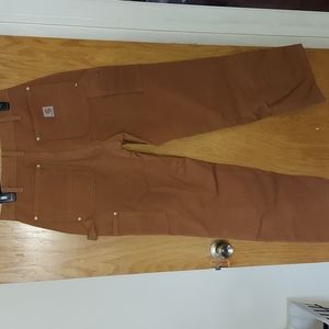 Carhartt Firm Duck Double-Front Work Dungaree Carpenter Pants, 32x30